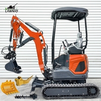 Mini-excavatrice LAWNIO à personnalisation complète, avec pompe à double engrenage, construction robuste pour le creusement de tranchées et le terrassement de canalisations