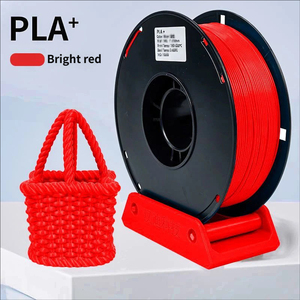Filament d'imprimante 3D PLA Plus rouge 1,75 mm, bobines pour Bambu Lab Creality, écologique, durable, résistant aux chocs, sans obstruction - Product Image 1