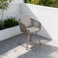 Chaise de jardin moderne en aluminium, imperméable, empilable, pour terrasse, balcon, hôtel, cour