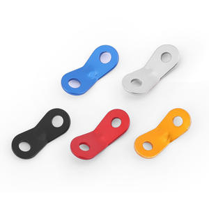 ตัวล็อคเชือกอลูมิเนียมอัลลอยด์แบบสองห่วง ขนาด 3.9x1.6 ซม. สีแดง น้ำเงิน ทอง เงิน ดำ อุปกรณ์เสริมสำหรับเต็นท์ - Product Image 1