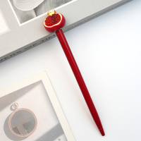 Schattige Kawaii Aardbei Tomaat Meloen Metalen Balpen Glansrijke Penlichaam Balpennen Aangepaste Logo Meisjes Schoolschrijfwaren