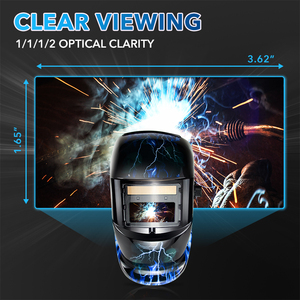 Casco de Soldadura con Oscurecimiento Automático TRQWH, Protección DIN9-13, Tiempo de Activación de 0.15MS, Área de Visión de 92x42mm, TIG/MIG/Arco, 1 Año de Garantía - Product Image 4