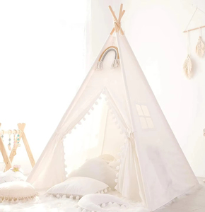 Tente de jeu pour enfants en toile de coton, antidérapante, rembourrée, pliable, grande capacité, pour l'intérieur et l'extérieur, tente <span class=keywords><strong>tipi</strong></span> indienne - Product Image 3