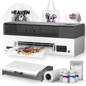 Impresora DTF de 33 cm con cabezal XP600 I3200 para impresión en textiles, algodón, poliéster y cuero, lavable, tacto suave, colores vivos - Product Image 1
