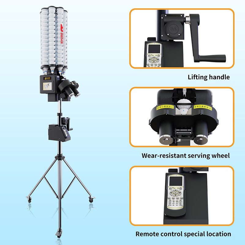 SIBOASI Best Price Automatic Shuttlecock Serve Machine Badminton Launcher Machines B7