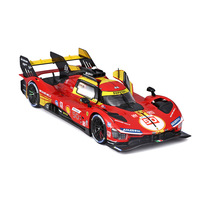 Bburago 1:24 Ferrari 2024 Champions Le Mans 499P # 50 Modèles de Voitures en Alliage Diecast Unisexe Collection de Jouets Cadeaux