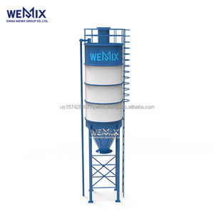 Silo à ciment entier 60T Q235 silo à ciment en acier au carbone pour mélangeur centrale à béton - Product Image 1