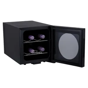 Luxury 4 Bottles 2 Layers Storage Cooling Cabinet Wine Cooler Fridges With Digital Controls Display