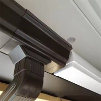Système de drainage mural en alliage d'aluminium pour gouttière, couleur personnalisée anti-corrosion, support de gouttière, accessoires complets pour descente d'eau