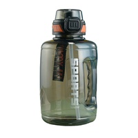 Botella Minimalista de 64oz (1800ml) a Prueba de Fugas, Libre de BPA, Ecológica, con Pajita para Beber Directo, Marcador de Tiempo y Apta para Lavavajillas