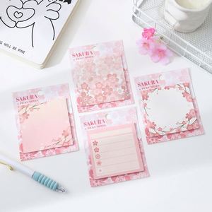 HengXin Sakura Sticky Note Cute Stationery Notepad With Sticky Kawaii School Supplies Memo <b>Pad</b> 3*3 - Product Image 1