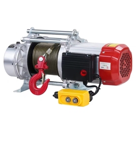 Treuil électrique KCD 220V de 1 tonne, grue à vitesse rapide, multifonctionnel pour la maison, coque en aluminium, palan neuf, câble métallique de 60 m - Product Image 1