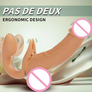 Stoßender Flüssigsilikon Strapless Dildo Vibrator für Frauen Sexspielzeug Erwachsene Tragbare Sexspielzeuge für Frauen Lesben Anal Butt Plug - Product Image 5