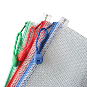 Comix Mesh Bag A4 Size Waterproof <b>Document</b> <b>File</b> Storage Bag with Zipper Closure for Office Use - Product Image 3