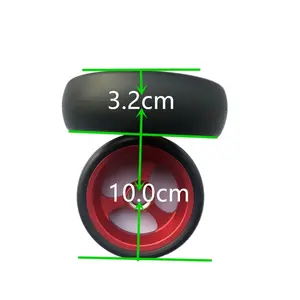 Dimensioni opzionali sedia a rotelle ruota anteriore 4 pollici PU ruota anteriore parti della sedia a rotelle per sedia a rotelle sportiva