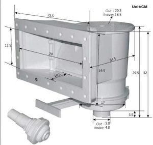 Fornitore della cina accessori per piscine piscina pezzi di ricambio ABS piscina Skimmer - Product Image 3