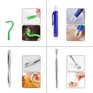 プレミアム5-in-1ペットダニ除去キット + 拡大拡大器カード付き + 犬猫グルーミングツールセットPUケース付き - Product Image 2