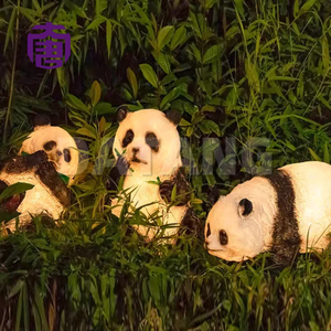 Charming Panda Decorative Sculpture Light Fiberglass Animal Lamp for Garden and Public Space Lighting - Product Image 4