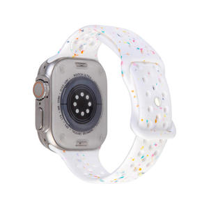 สายนาฬิกาซิลิโคนขายส่งสำหรับ Apple Watch S10 11 46 มม. Ultra 49 มม. SE 44 มม. สีรุ้ง โปร่งแสง แบบด้าน - Product Image 6