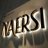 Lettres lumineuses LED personnalisées 3D avec éclairage halo, lettres lumineuses en métal doré pour enseigne de magasin, publicité pour boutique