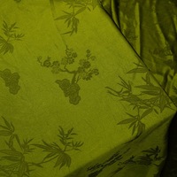 Tissu satiné jacquard froissé en polyester et élasthanne, aspect acétate, pour robes, kimonos, peignoirs, ensembles de créateurs