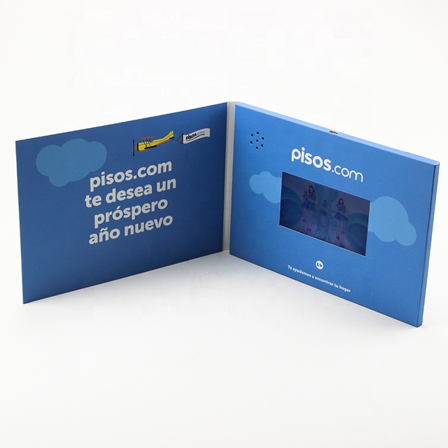 Custom Shape 2.4 2.8 4.3 5 7 10 Inch LCD Digital Video Brochure Real Estate Multi-Sensor Promotional Video Brochures