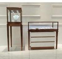 Vitrina de Joyería de Metal y Vidrio Templado de Lujo con Iluminación LED, Resistente al Agua, para Exhibición en Centros Comerciales de Lujo