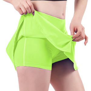 Jupes courtes Double couche <span class=keywords><strong>pour</strong></span> femmes Séchage rapide Surdimensionné Fitness Yoga <span class=keywords><strong>Tennis</strong></span> Wear Personnalisable Skin Friendly Biker Sport Outfit - Product Image 6