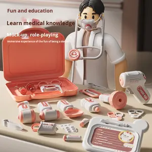 Ensemble de jouets de jeu de rôle pour enfants en plastique, médecin, infirmière, maison de jeu, jeu de simulation, en plastique ABS, alimenté par piles, portable - Product Image 3