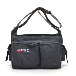 Bolso Bandolera Retro de Lona para Hombre, Estilo Casual Vintage, con Botones Bordados, Ligero, para Verano - Product Image 1
