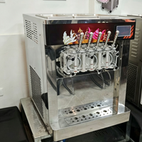 Nueva Máquina de Helado Suave de 5 Sabores para Mesa, Uso Comercial en Restaurantes, Fabricada en Acero Inoxidable, Máquina para Hacer Yogurt Congelado