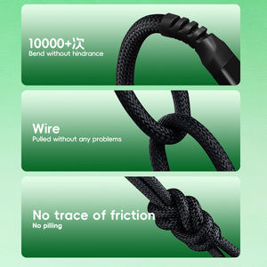 สาย USB Type C 1 เมตร 2 เมตร แบบถักไนลอน หัวงอ 90 องศา รองรับการชาร์จเร็ว 60 วัตต์ ถ่ายโอนข้อมูล 5Gbps สำหรับ MacBook 2 3 และคอมพิวเตอร์ IOS - Product Image 3