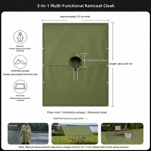 Capa Impermeable Multifuncional 3 en <span class=keywords><strong>1</strong></span> de Material EVA Grueso para Montañismo, Senderismo, Camping y Viajes - Product Image 3