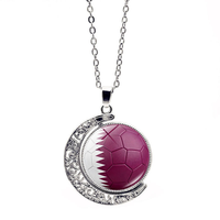 Collier drapeau de pays, collier de football américain pour femme, pendentif polyvalent et rotatif pour chaîne de pull, collier drapeau du Portugal