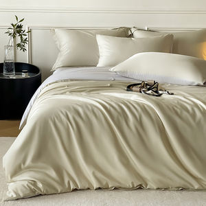 2026 Yeni Gelen Avrupa Tarzı İpek Pamuk Nakışlı 4 Parça Beyaz Nevresim Takımı - Product Image 3