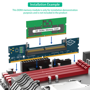 מחשב נייד מסוג DDR4 למחשב שולחני מתאם כרטיס זיכרון בודק זיכרון ממיר DIMM תומך בתדר של 5600 מגה-הרץ דגם JET-5619 אריזה - Product Image 4
