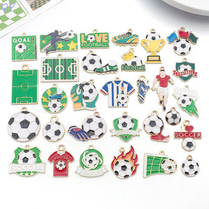 QY wholesale Soccer Theme Zinc Alloy Keychains With Ball Jersey <b>Shoe</b> And Player Charms Collectible Toy Gift - Product Image 2