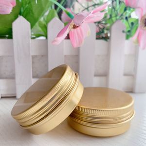 5ml-250ml tùy chỉnh vàng kem <span class=keywords><strong>container</strong></span> và bao bì kim loại hộp thiếc tin có thể nhôm mỹ phẩm Jar với vít Top - Product Image 1