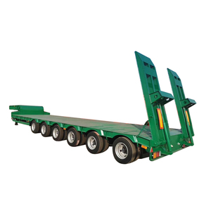 60ton 100ton thủy lực đoạn đường nối <span class=keywords><strong>container</strong></span> Chassis loader lowbed xe tải thấp giường Trailer thấp nền tảng bán Trailer - Product Image 2