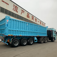 Semi-remorque benne arrière 2/3/4 essieux, directement d'usine, de 10 à 40 m³ pour le transport de sable, gravier, minerai et marchandises en vrac – Plusieurs options disponibles