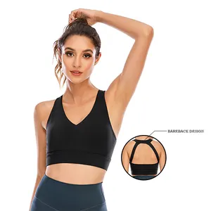 2022 Autumn New Sports Bra Gym Shockproof Yoga Top With Build In Bra Backless Running Sports Bra