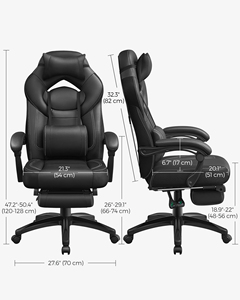 <span class=keywords><strong>Chaise</strong></span> de jeu relaxante à dossier haut <span class=keywords><strong>SONGMICS</strong></span> avec repose-pieds <span class=keywords><strong>chaise</strong></span> de course en cuir PU en gros <span class=keywords><strong>chaise</strong></span> de bureau exécutive ergonomique - Product Image 5