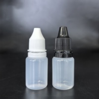 Flacons compte-gouttes en plastique de 10 ml, vides, souples, portables, pour voyage, compte-gouttes pour liquides oculaires, petits contenants rechargeables avec bouchon et embout