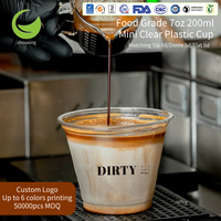 Fabricant de gobelets à emporter ZFCUP, gobelets personnalisés de qualité supérieure pour café froid, desserts, glaces, gobelets en plastique miniatures pour latte glacé de 7 oz avec couvercles