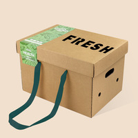Boîte de kit de culture de boîte de champignon frais de champignon de carton ondulé avec la boîte d'emballage de recyclage de pulpe de poignée