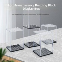 Boîtes de présentation transparentes anti-poussière pour figurines de jouets, personnalisables en couleur, logo et taille, écologiques, boîte de rangement pour blocs de construction