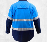 Vêtements de travail de sécurité réfléchissants haute visibilité Chemises de construction de routes à manches longues Logo d'équipe personnalisé ventilé dans le dos
