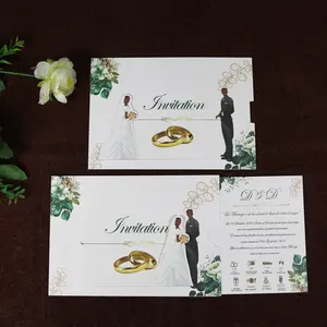 カスタム印刷で創造的なタミルの結婚式の招待カードde carte de mariage