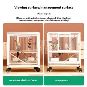 Büyük lüks ev kuş kafesi papağan atiatiels şakayık kaplan cilt akrilik şeffaf demir özel kulübesi içeren - Product Image 3