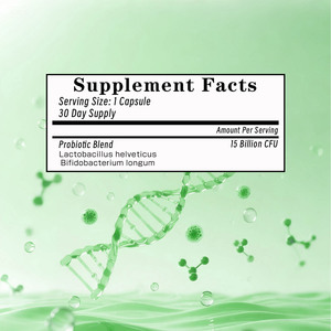 โปรไบโอติกส์เสริมสร้างอารมณ์ บรรจุ 15 พันล้าน CFU ช่วยลดความเครียด บำรุงระบบย่อยอาหาร ช่วยให้นอนหลับสบาย ให้พลังงานยาวนานขึ้น บรรจุ 60 แคปซูล - Product Image 2